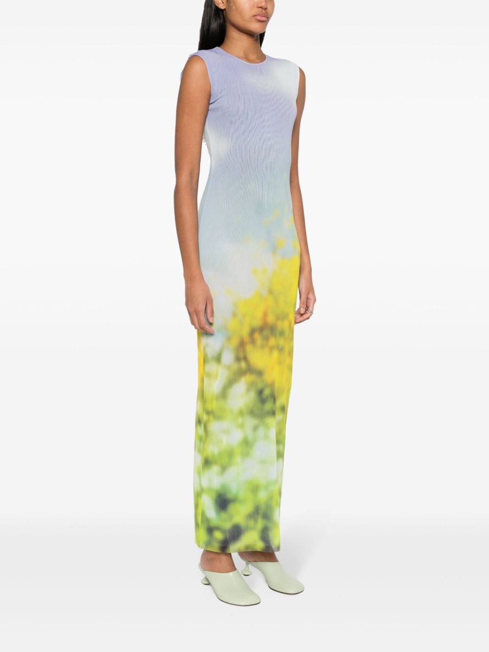 ACNE STUDIOS Printed Long Dress - Sleeveless Design