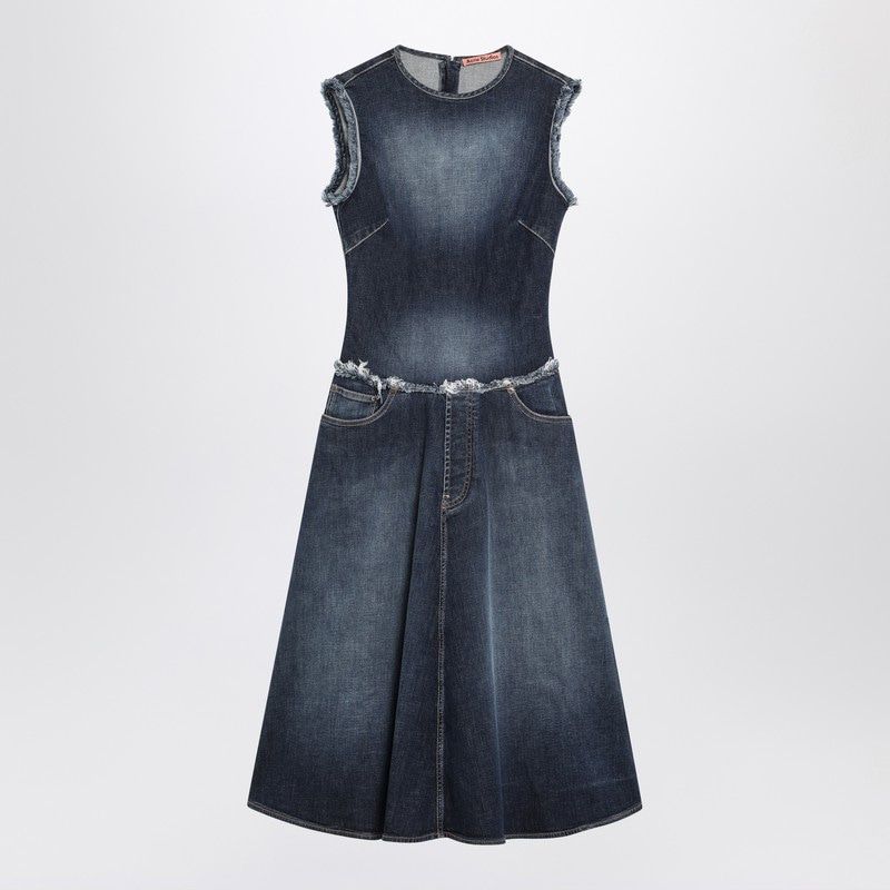 ACNE STUDIOS Layered Denim Midi Dress