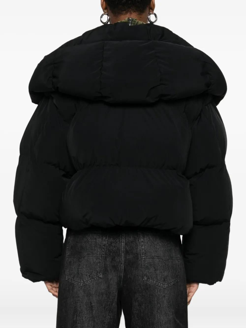 DIESEL Cropped High Neck Mini Down Jacket
