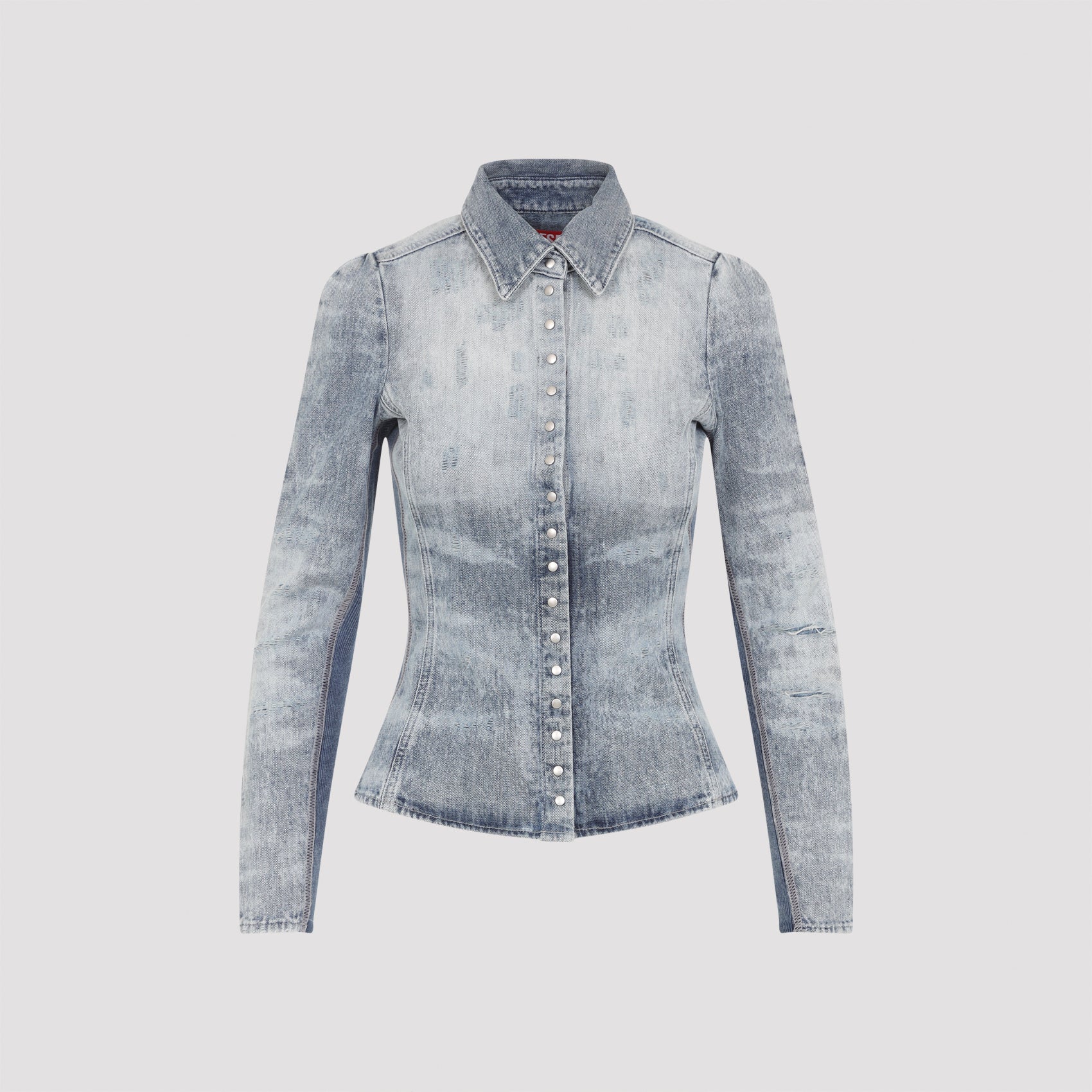 DIESEL Womens Long Sleeve Cotton Denim Shirt