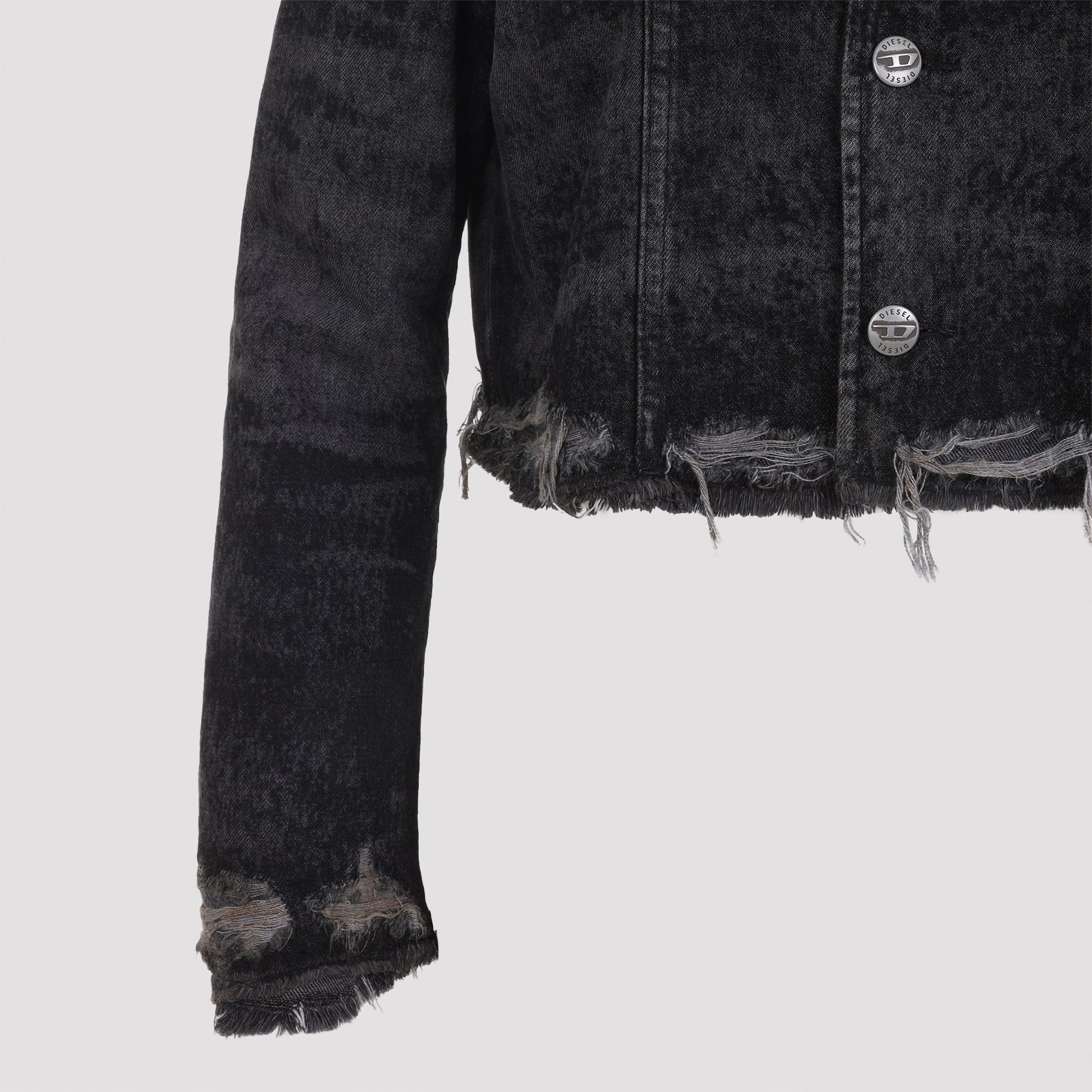 DIESEL Frayed Edge Cotton Jacket - Women’s FW25