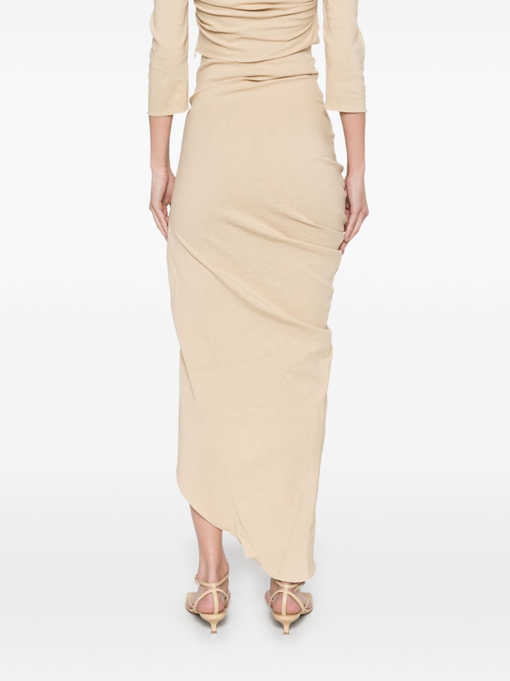 CORTANA Asymmetrical Draped Long Skirt for Women