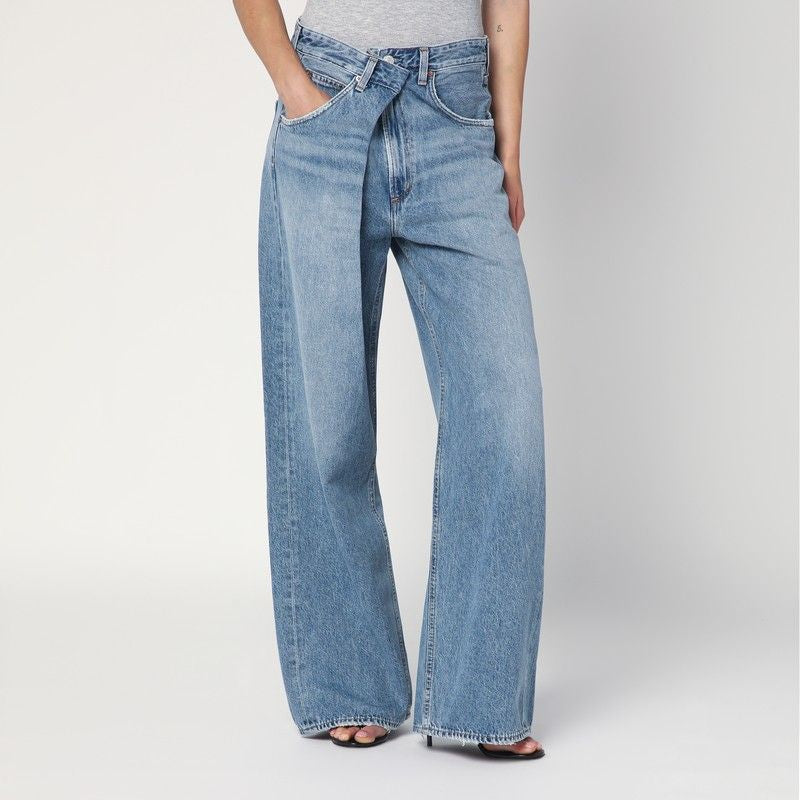 AGOLDE Wide Vana Fold Jeans with Washed Effect