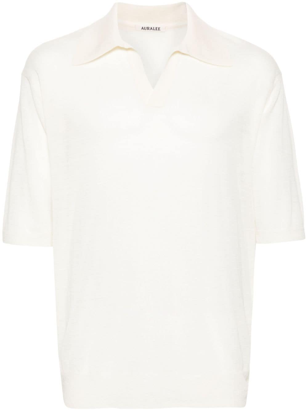 AURALEE Wool and Silk Blend Polo Shirt - SS24
