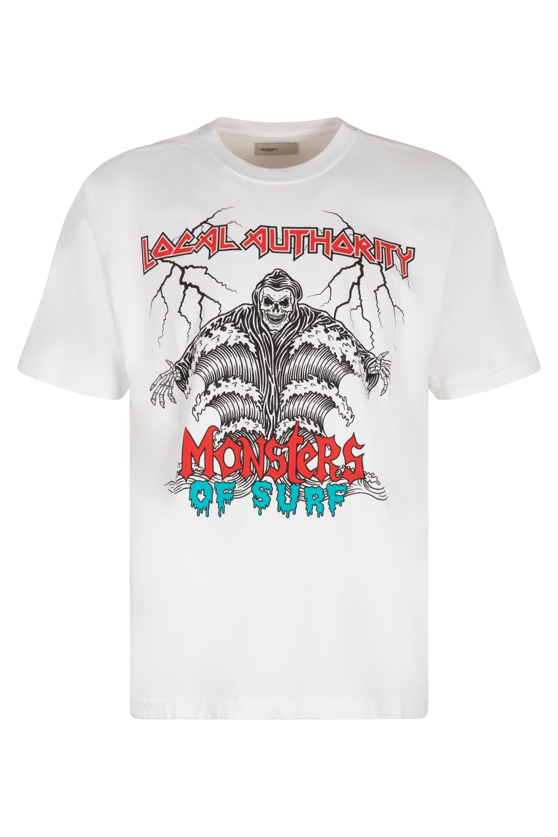 LOCAL AUTHORITY Men's Ribbed Collar Printed Cotton T-Shirt