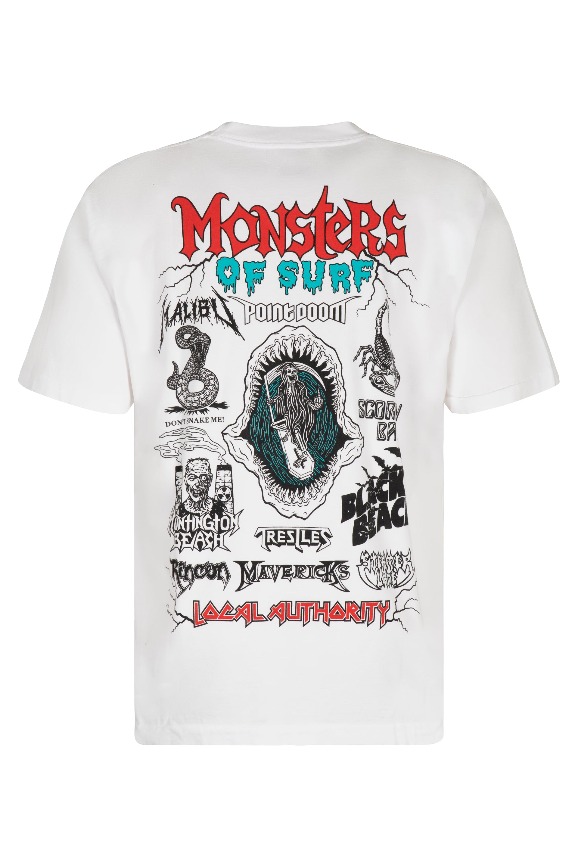 LOCAL AUTHORITY Men's Ribbed Collar Printed Cotton T-Shirt