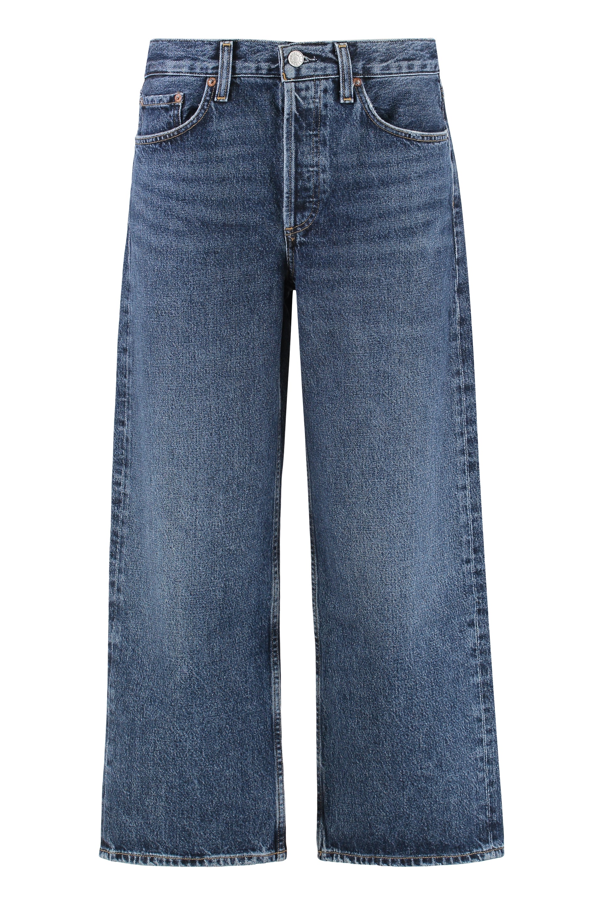 AGOLDE Cropped High-Waisted Jeans