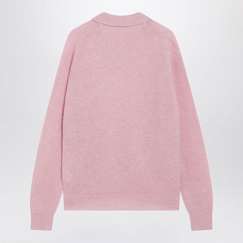 AURALEE Alpaca Blend Polo Sweater