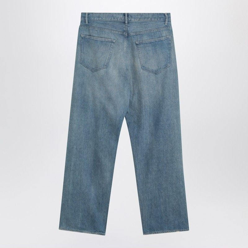 AURALEE Light Indigo Faded Jeans for Men