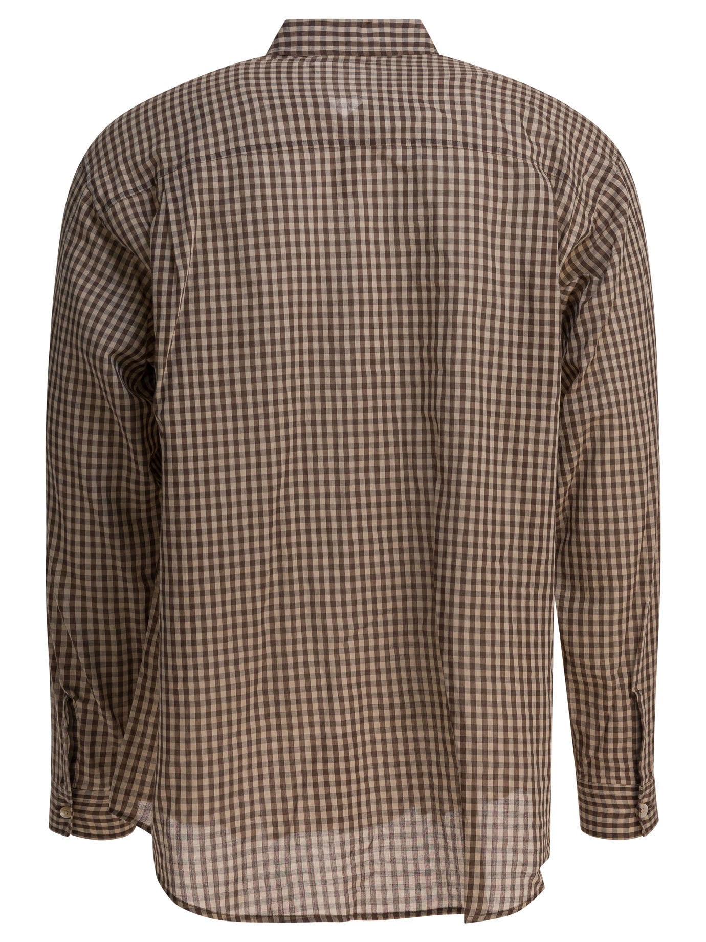 AURALEE Airy Regular Fit Gingham Shirt for Men