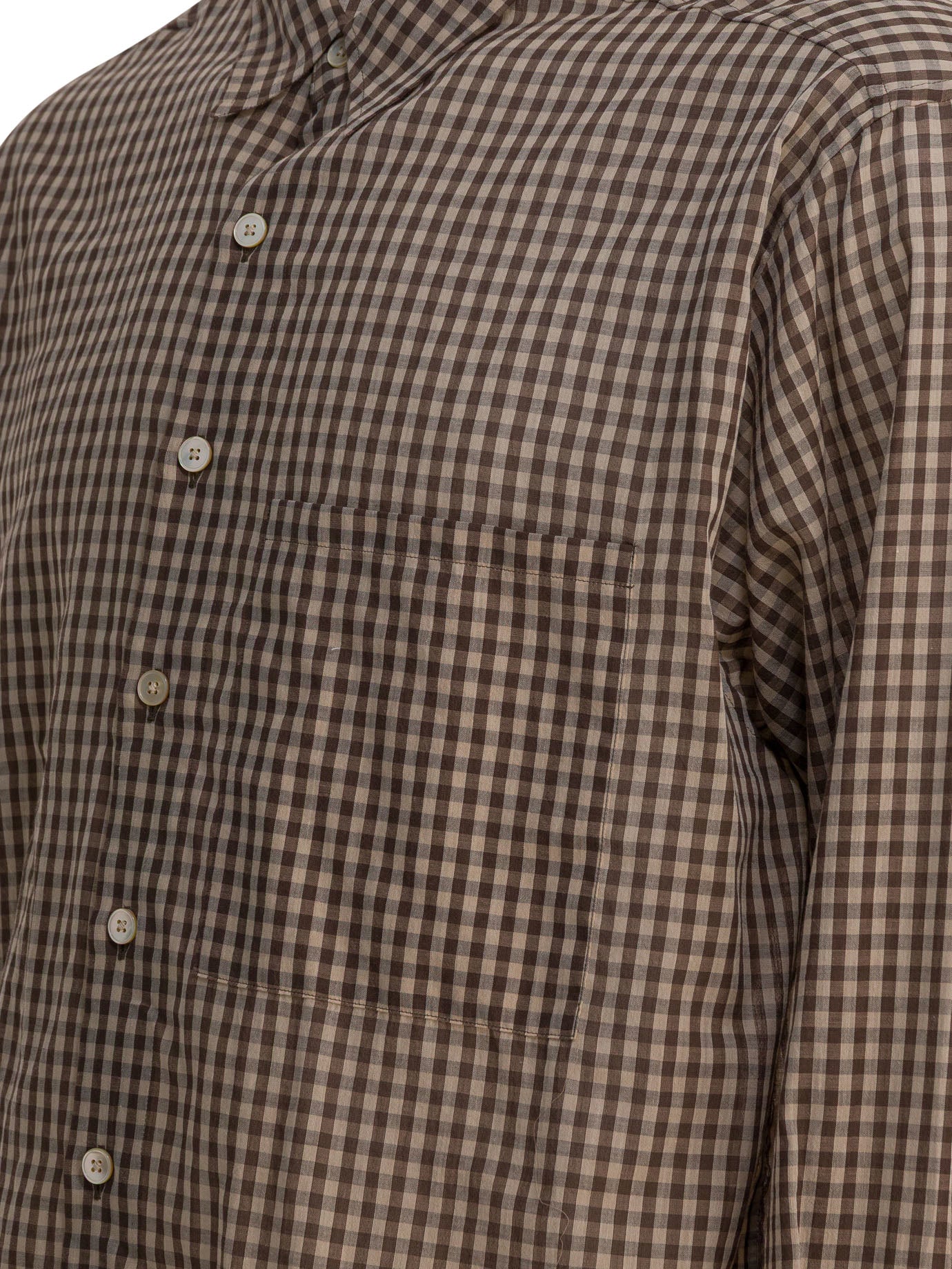 AURALEE Airy Regular Fit Gingham Shirt for Men