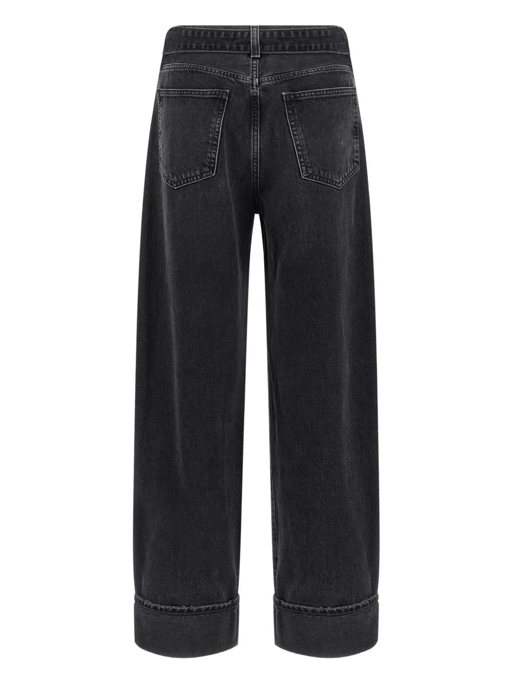 AGOLDE Belted Cuffed Wide-Leg Jeans