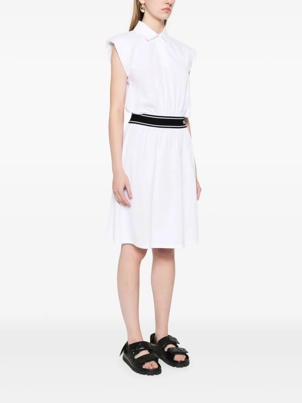 KARL LAGERFELD Mini Polo Dress with Shoulder Pads