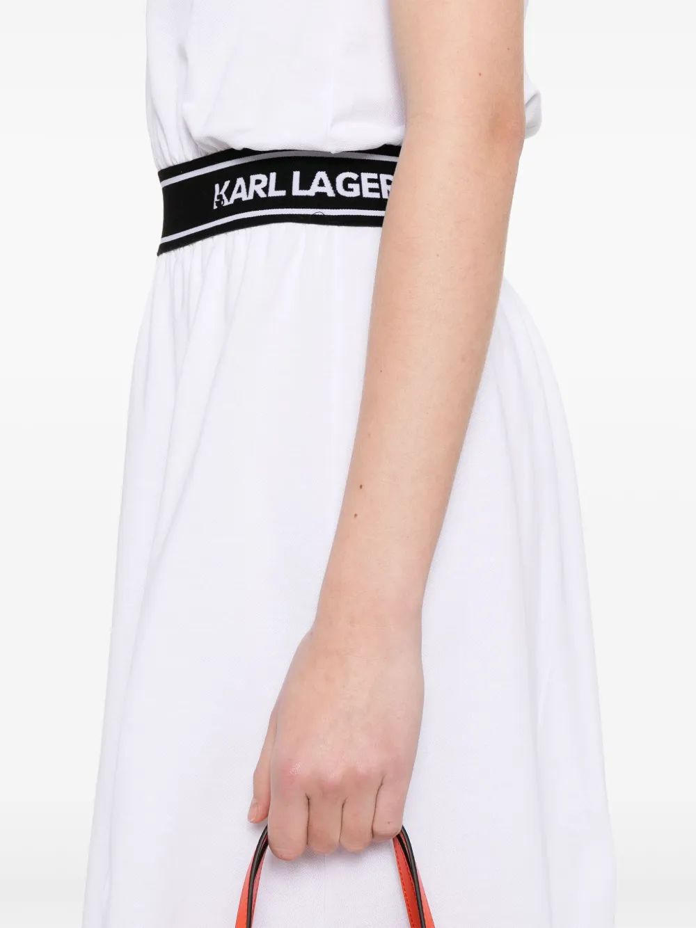 KARL LAGERFELD Mini Polo Dress with Shoulder Pads