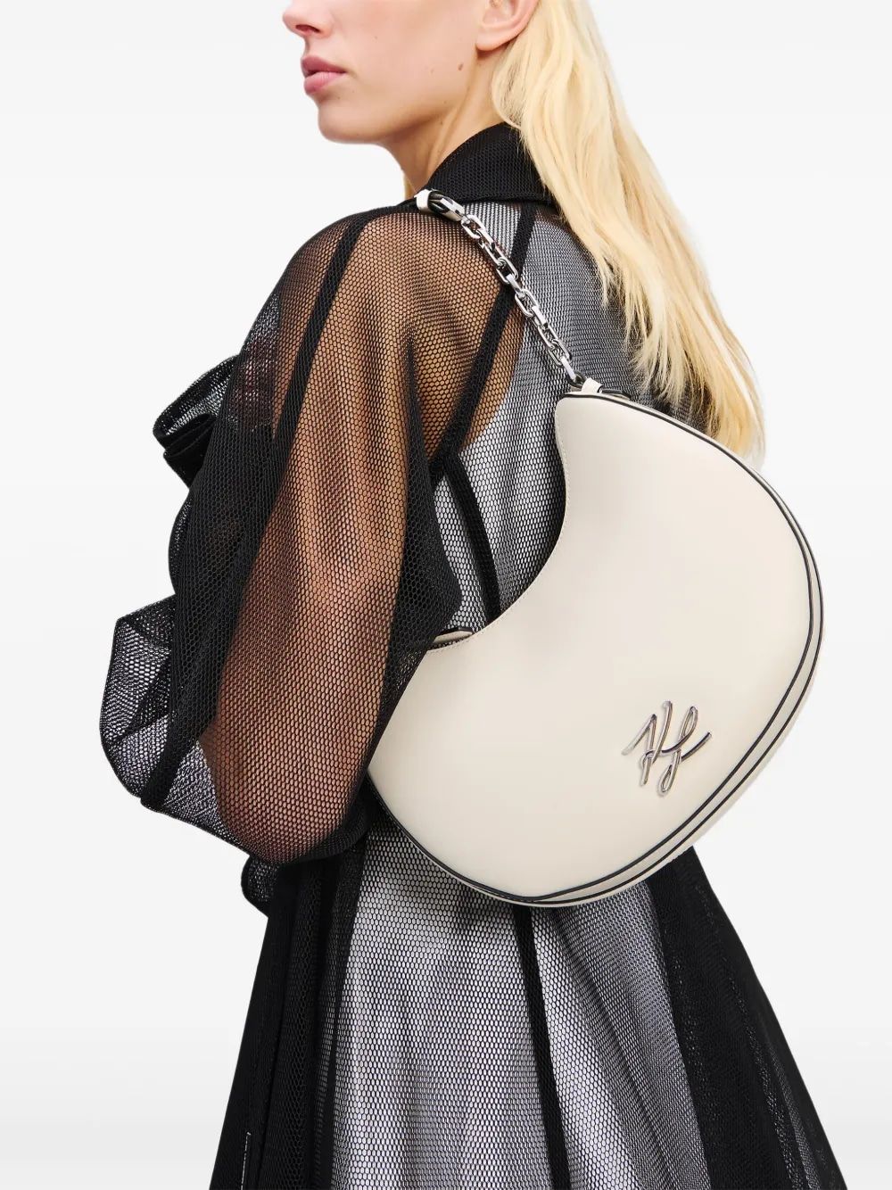 KARL LAGERFELD Moon Shoulder Mini Handbag