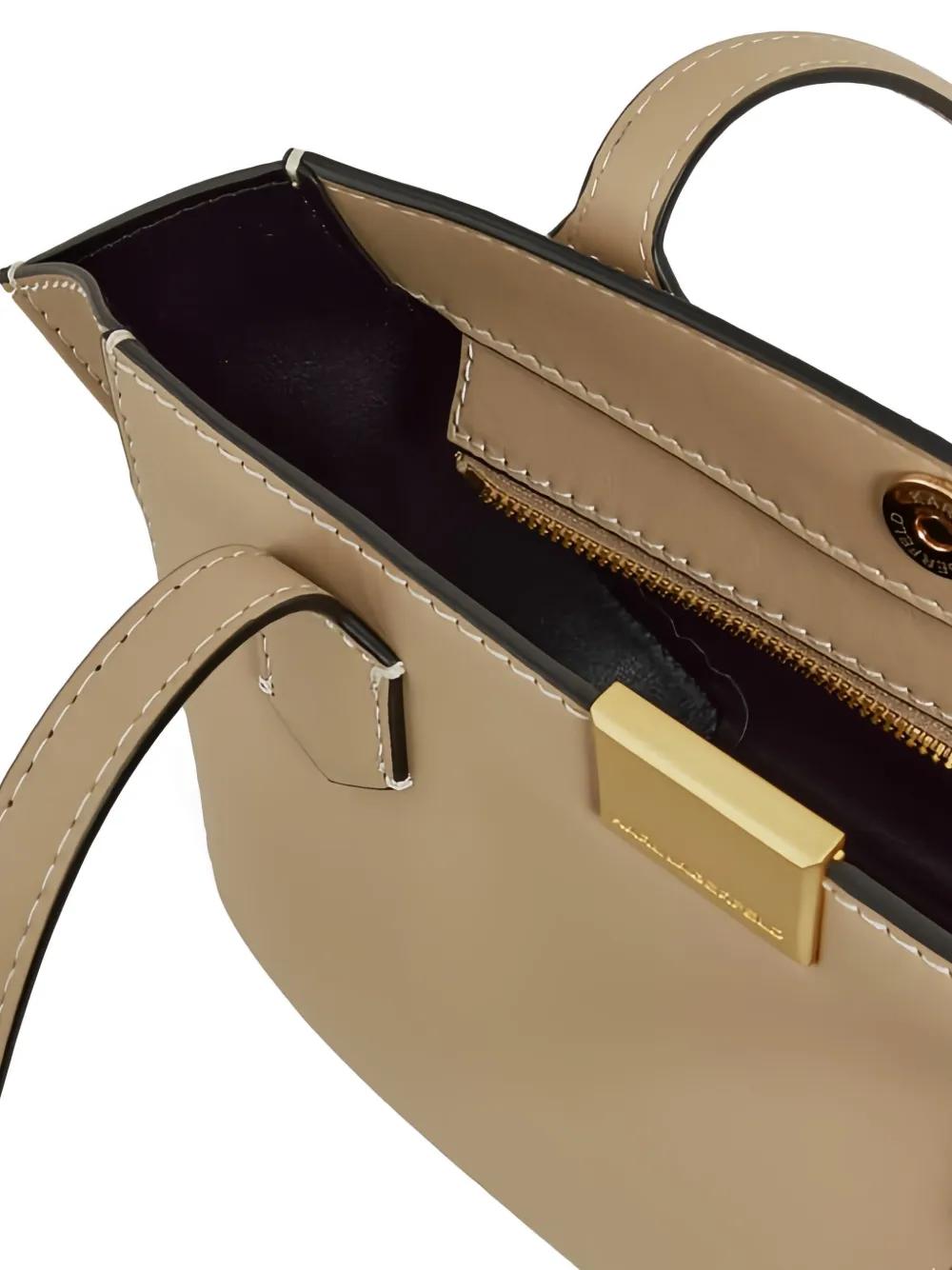 KARL LAGERFELD Leather Tote Handbag with Zip Closure