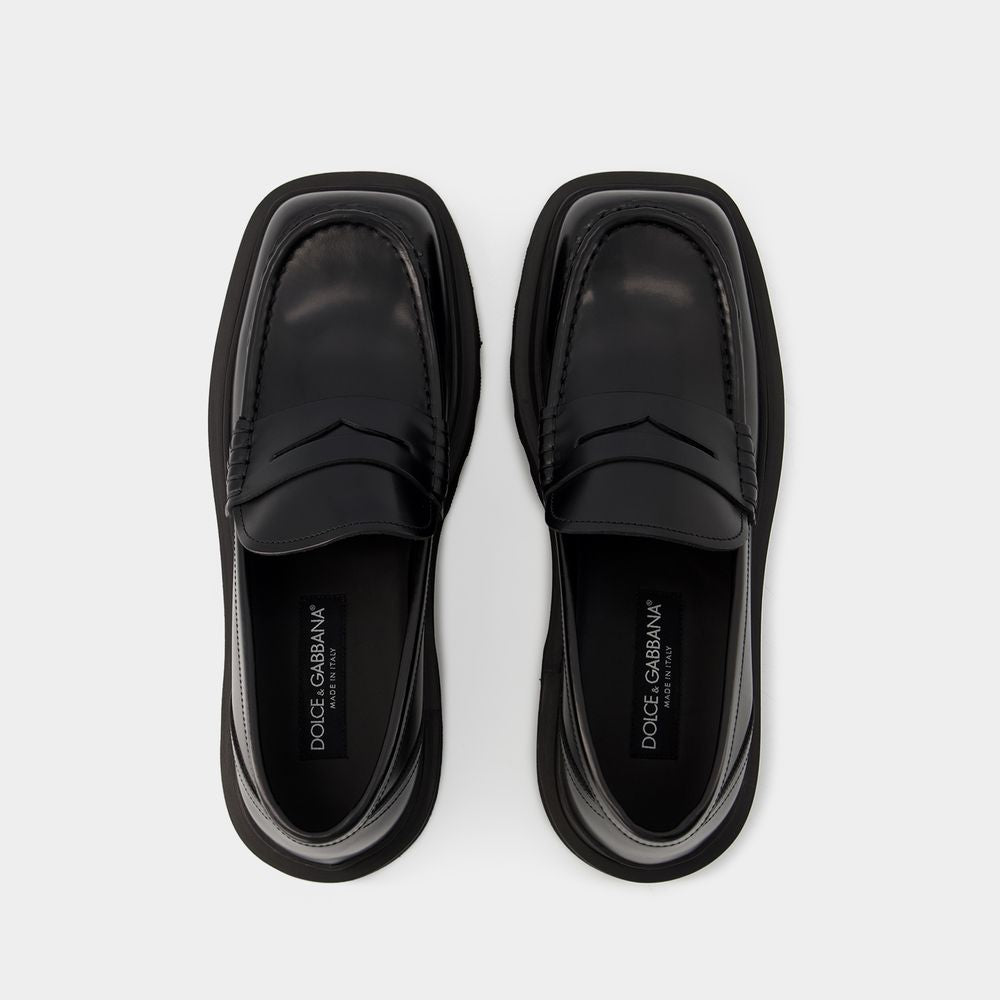 DOLCE & GABBANA Timeless Penny-Slot Moccasins for Men