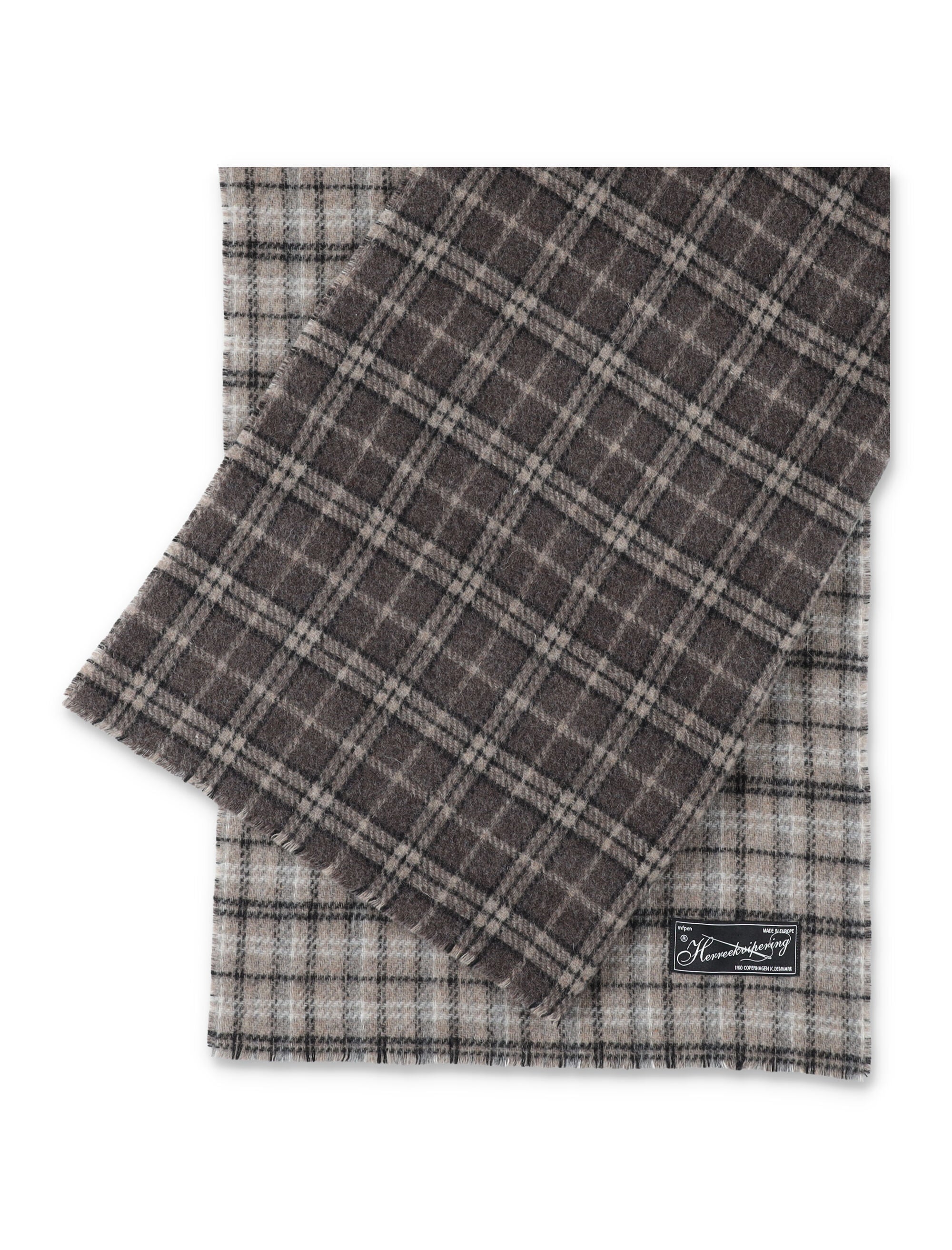 MFPEN Double Face Check Wool Scarf for Men