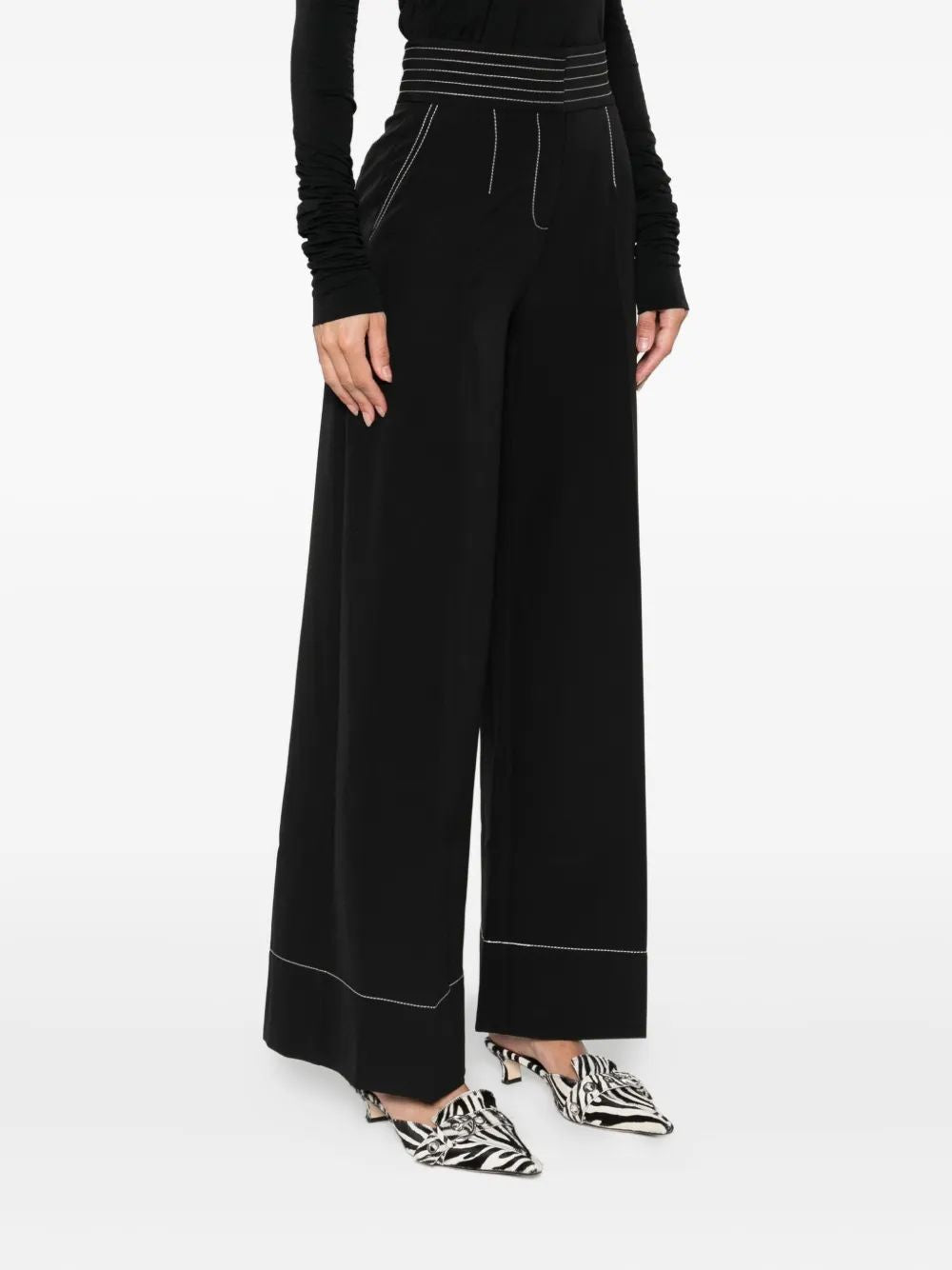 KARL LAGERFELD Contrast Stitch Pants for Women