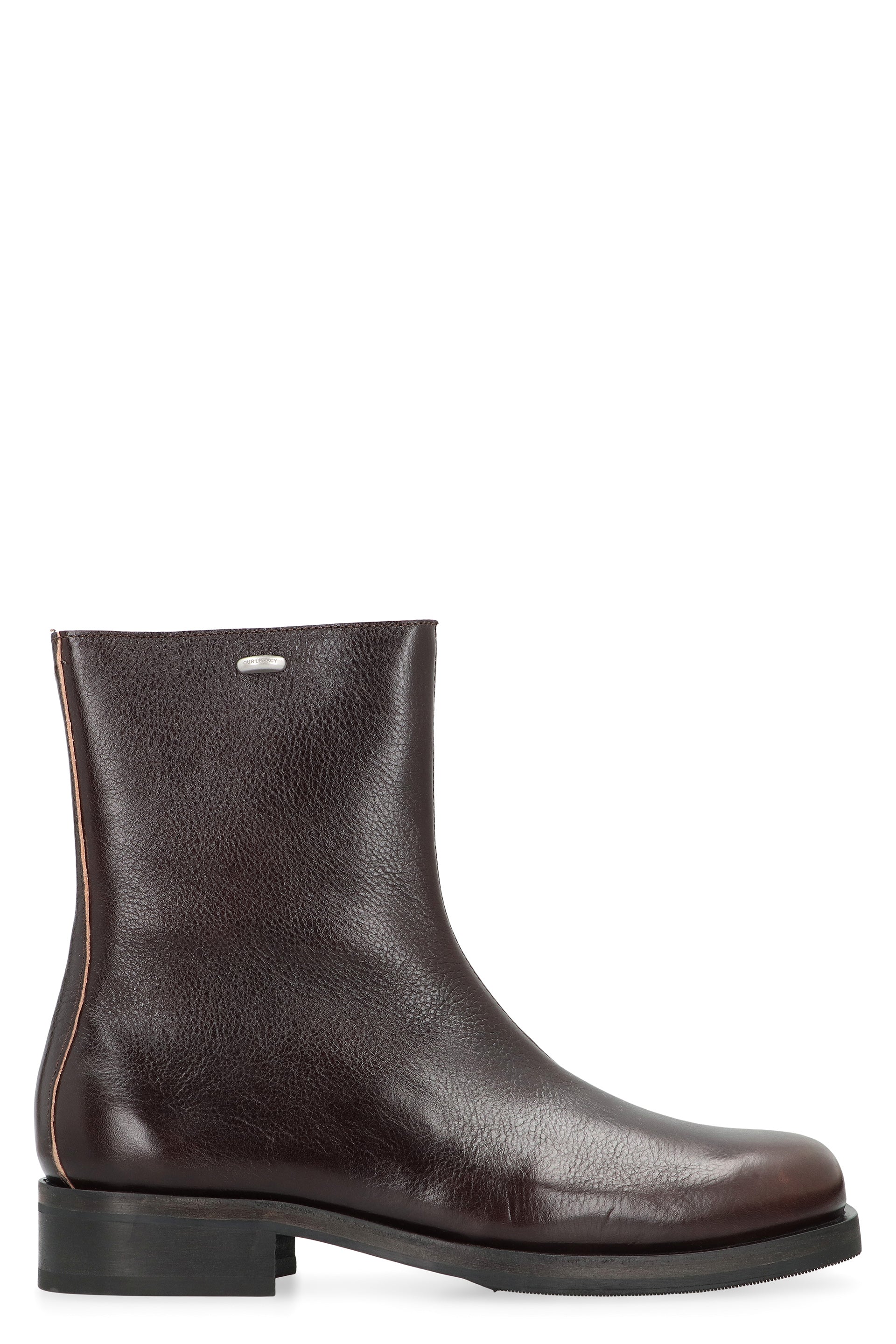 OUR LEGACY Leather Boots with Side Zip Closure