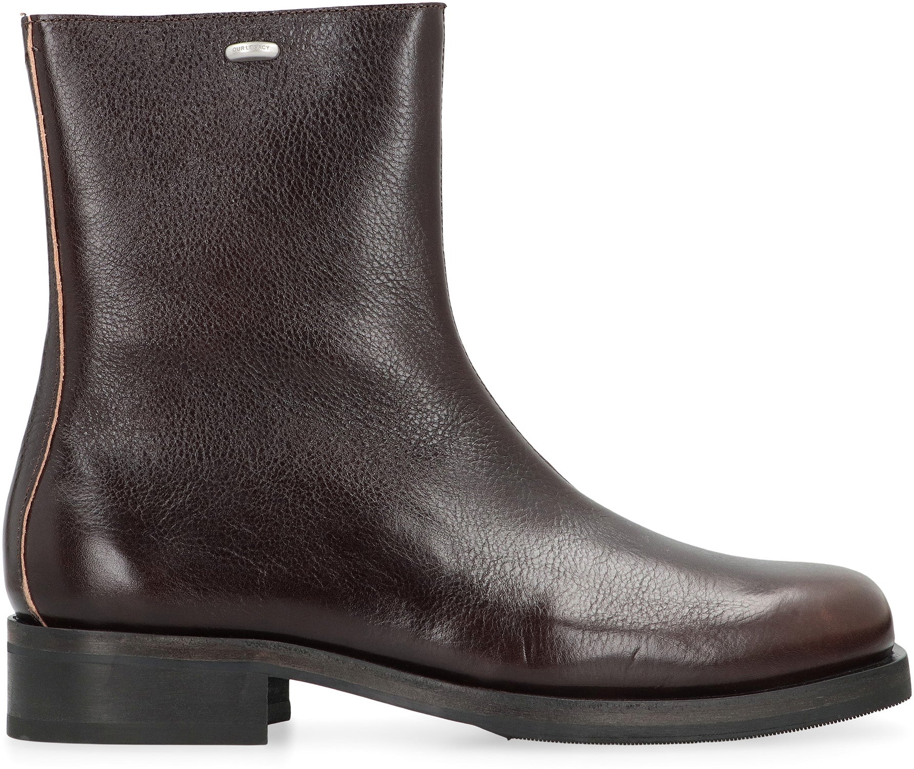 OUR LEGACY Leather Boots with Side Zip Closure