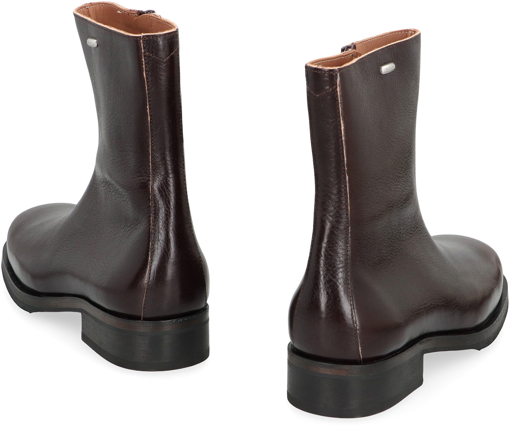 OUR LEGACY Leather Boots with Side Zip Closure