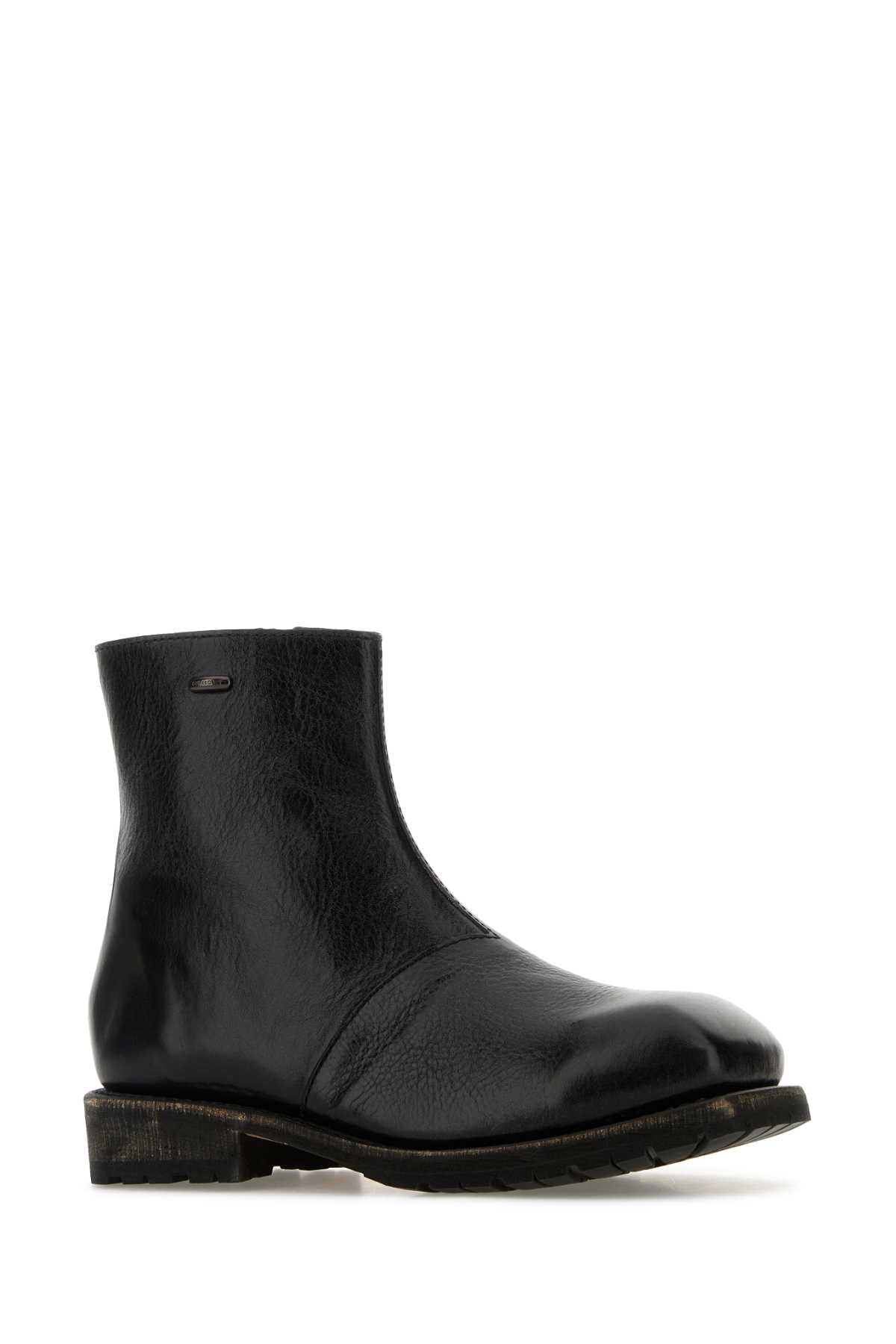 OUR LEGACY Unisex Leather Engine Ankle Boots
