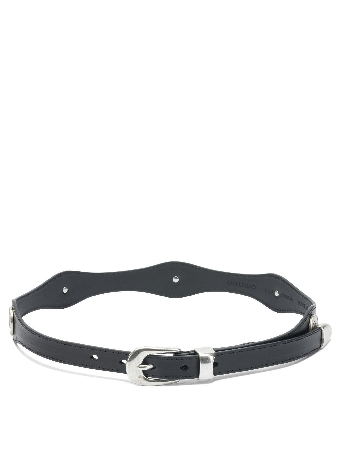 OUR LEGACY Wave Leather Belt - 2 cm Wide
