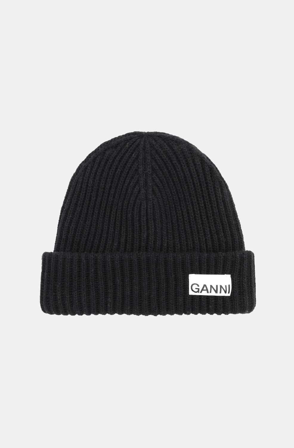 GANNI Ribbed Wool Beanie for Women