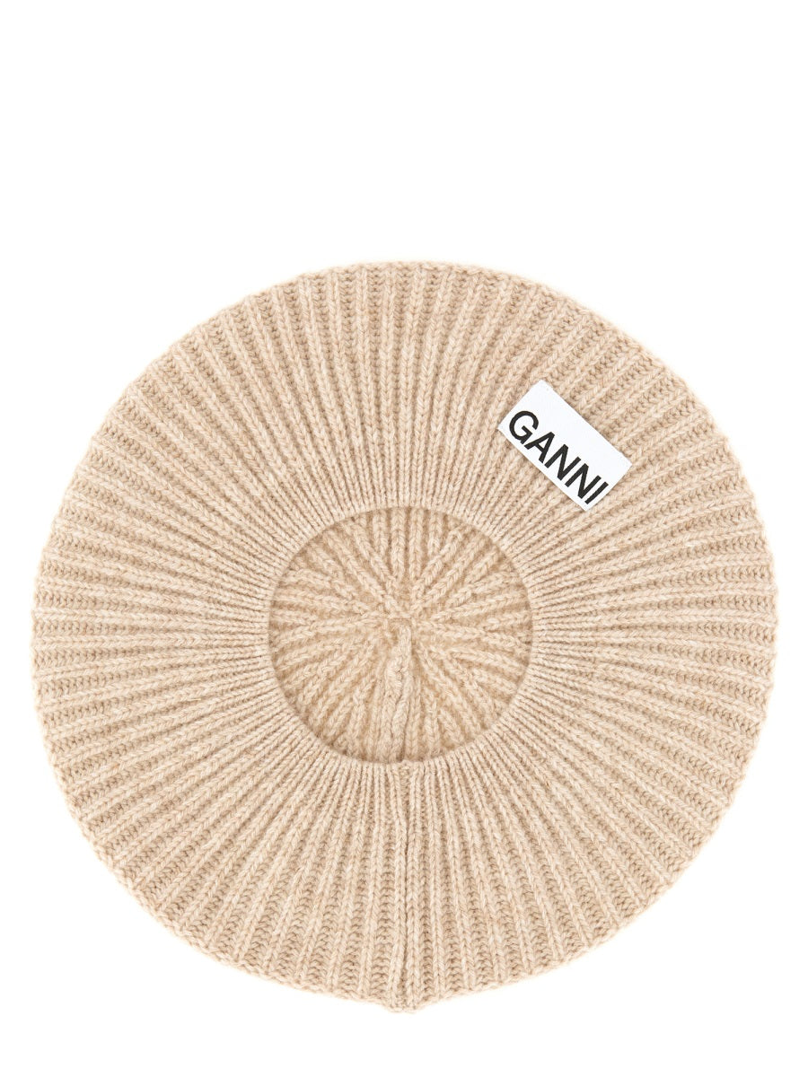 GANNI Ribbed Wool Hat