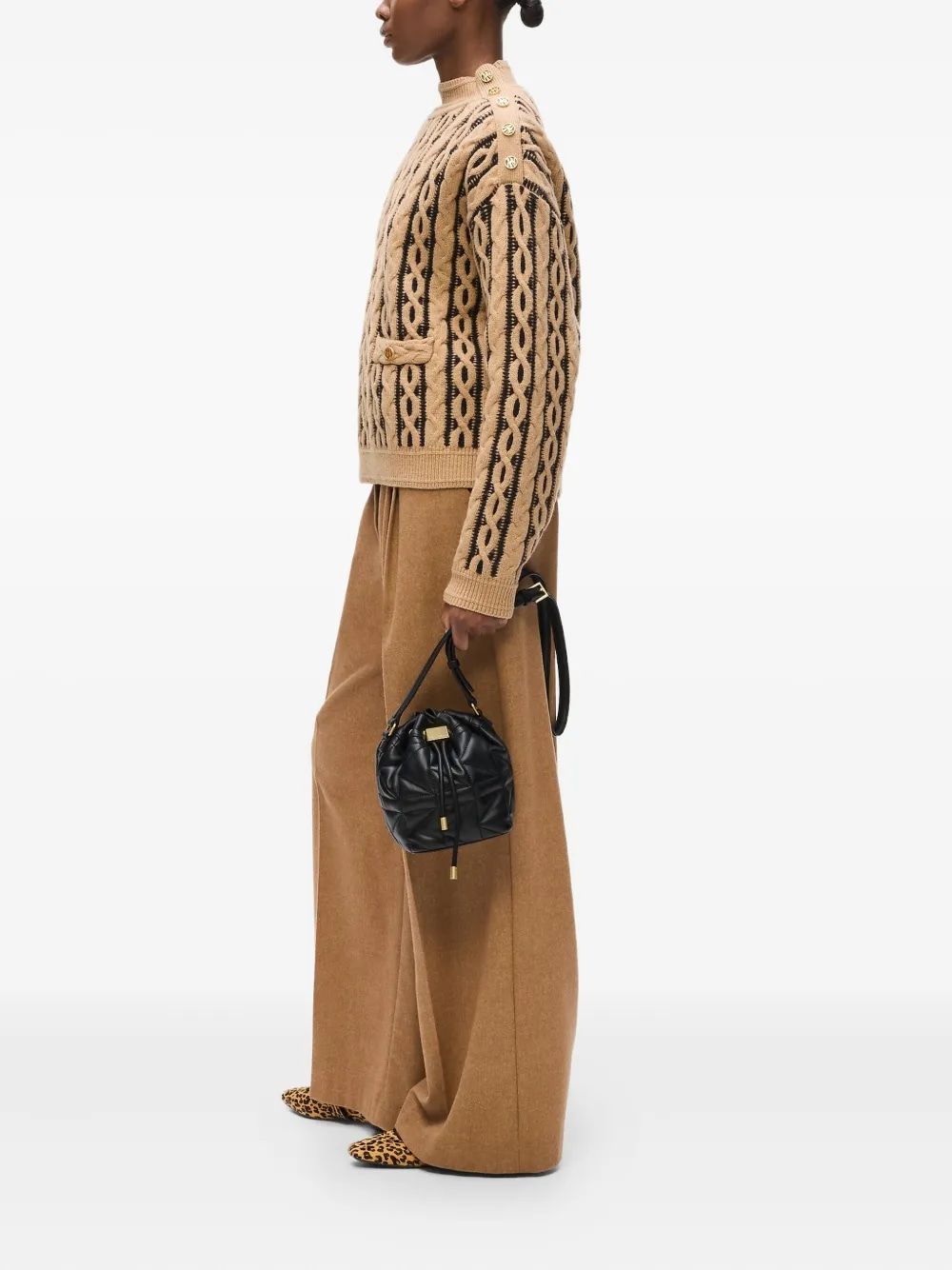 KARL LAGERFELD Quilted Bucket Bag