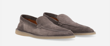 DOLCE & GABBANA 100% Leather Suede Moccasins for Men - Almond Toe Design