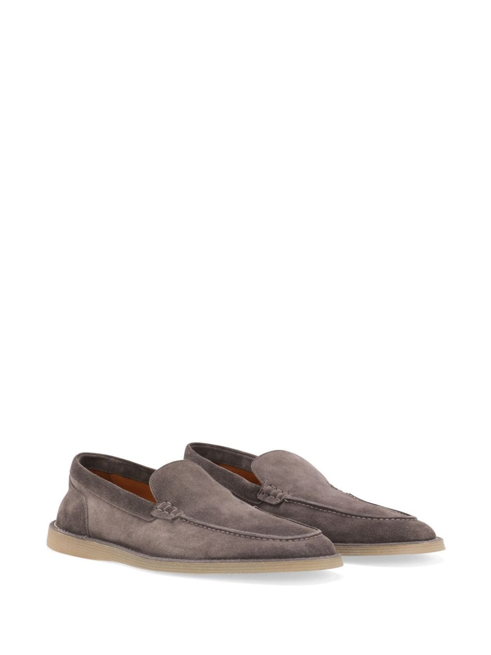 DOLCE & GABBANA 100% Leather Suede Moccasins for Men - Almond Toe Design