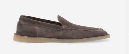 DOLCE & GABBANA 100% Leather Suede Moccasins for Men - Almond Toe Design