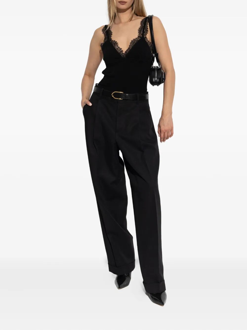 BLUMARINE Elegant Lace Tank Top