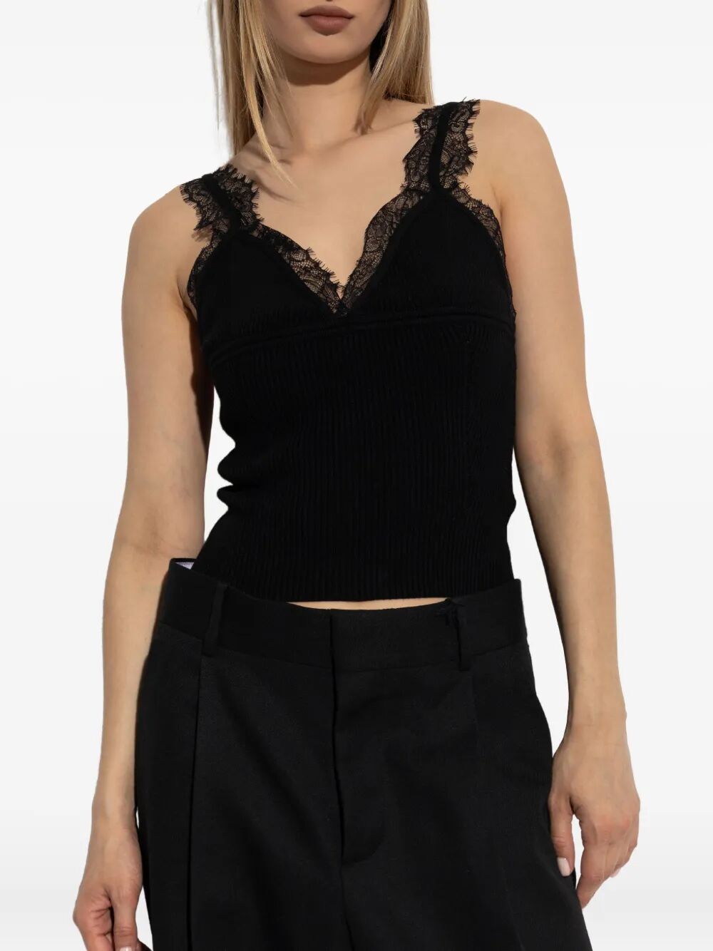 BLUMARINE Elegant Lace Tank Top