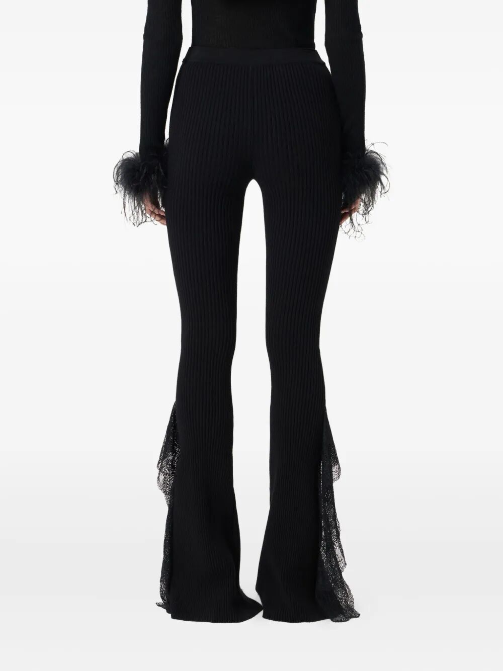 BLUMARINE Lace Insert Knit Pants