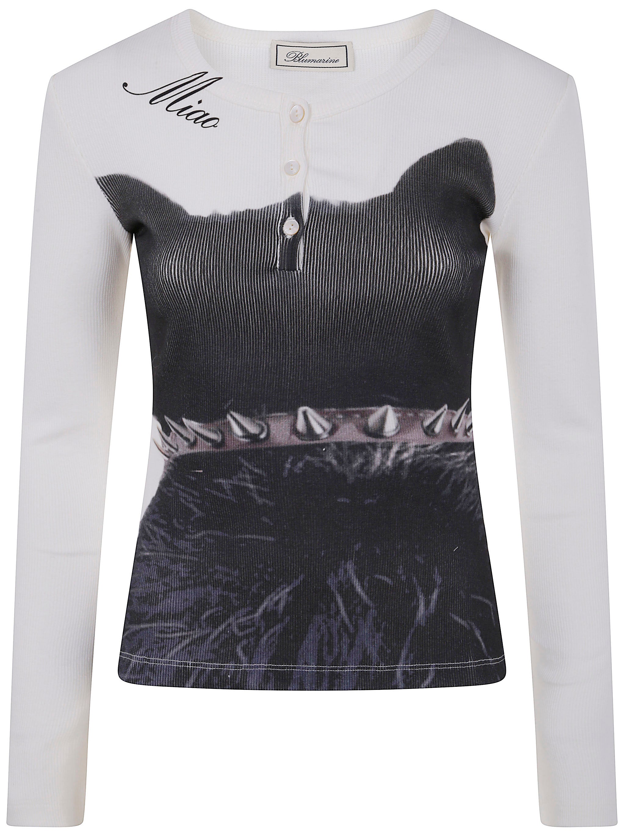 BLUMARINE Ribbed T-Shirt for Women - FW25 Collection
