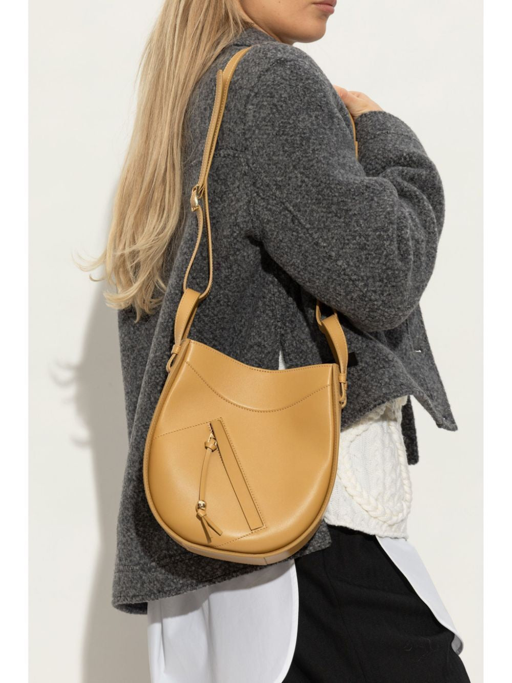 LOEWE Mini Slice Handbag in Shiny Calfskin