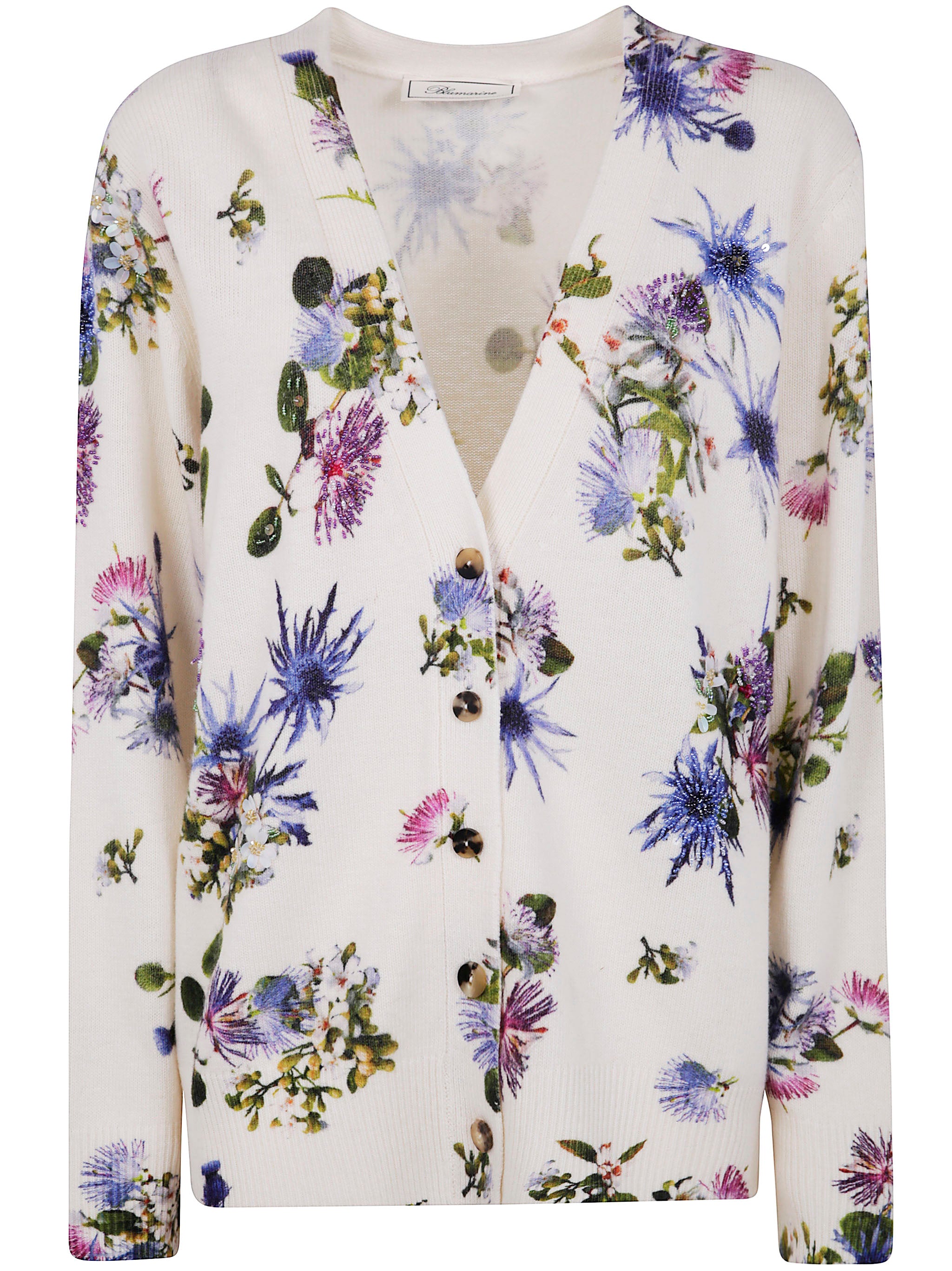 BLUMARINE Printed Cardigan Knit Sweater for Women