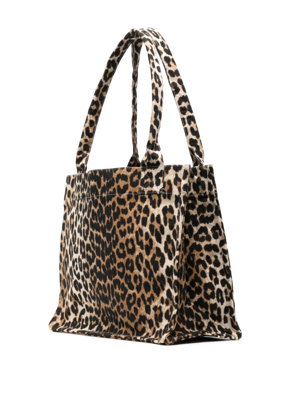 GANNI Leopard Print Mini Tote Handbag