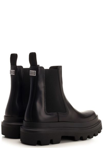 DOLCE & GABBANA Leather Chelsea Boots for Men - FW23 Collection