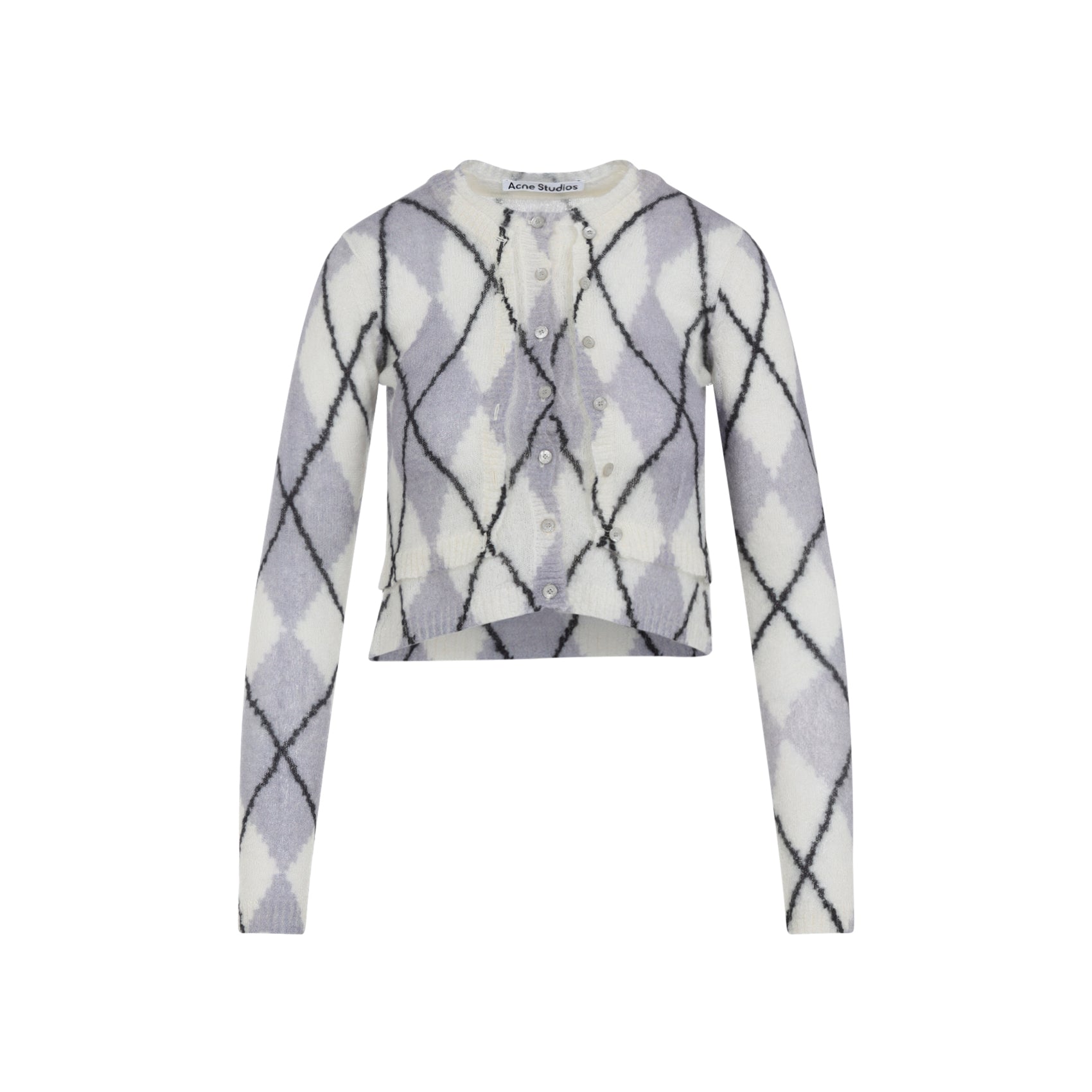 ACNE STUDIOS Elegant Mohair Sweater with Argyle Pattern
