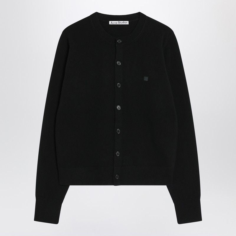 ACNE STUDIOS YAK WOOL CARDIGAN - WOMEN'S CREWNECK DESIGN