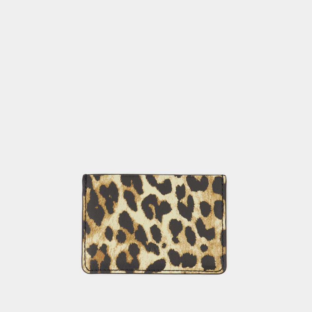 GANNI Mini Printed Card Holder