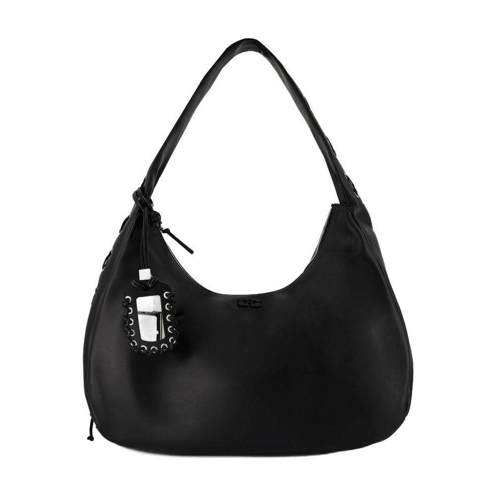 GANNI XXL Leather Shoulder Handbag