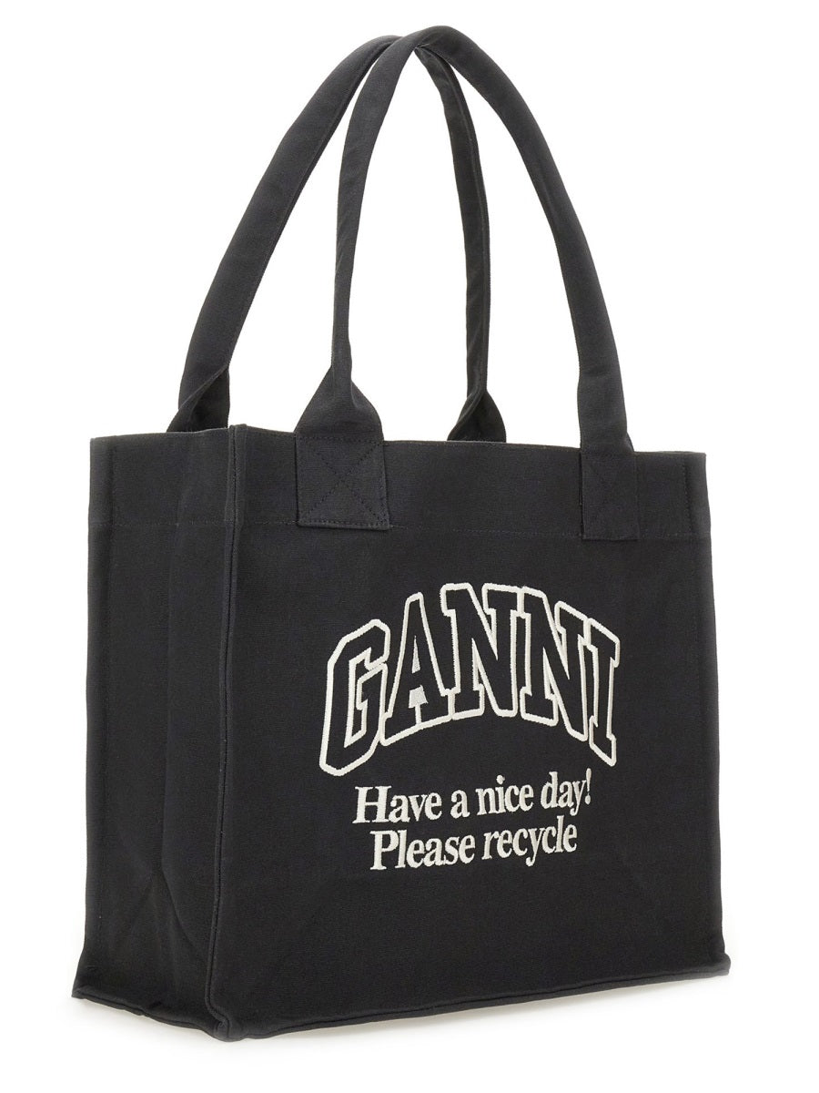 GANNI Large Eco-Friendly Tote Handbag
