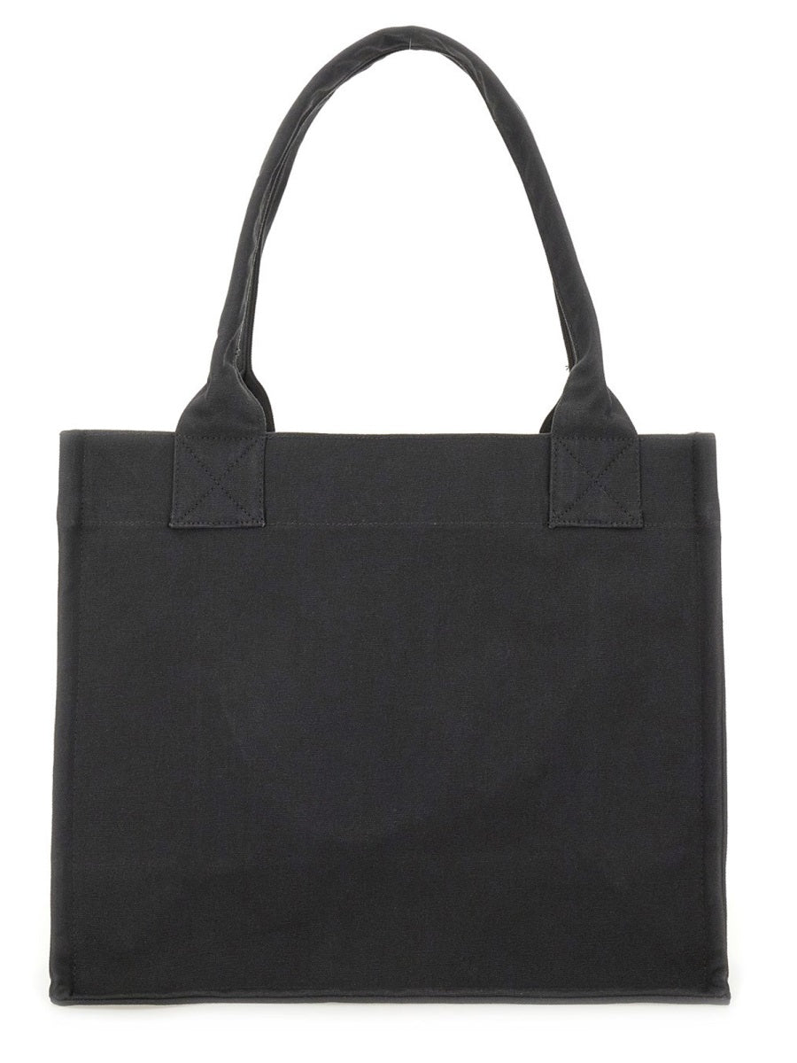 GANNI Large Organic Cotton Tote Handbag