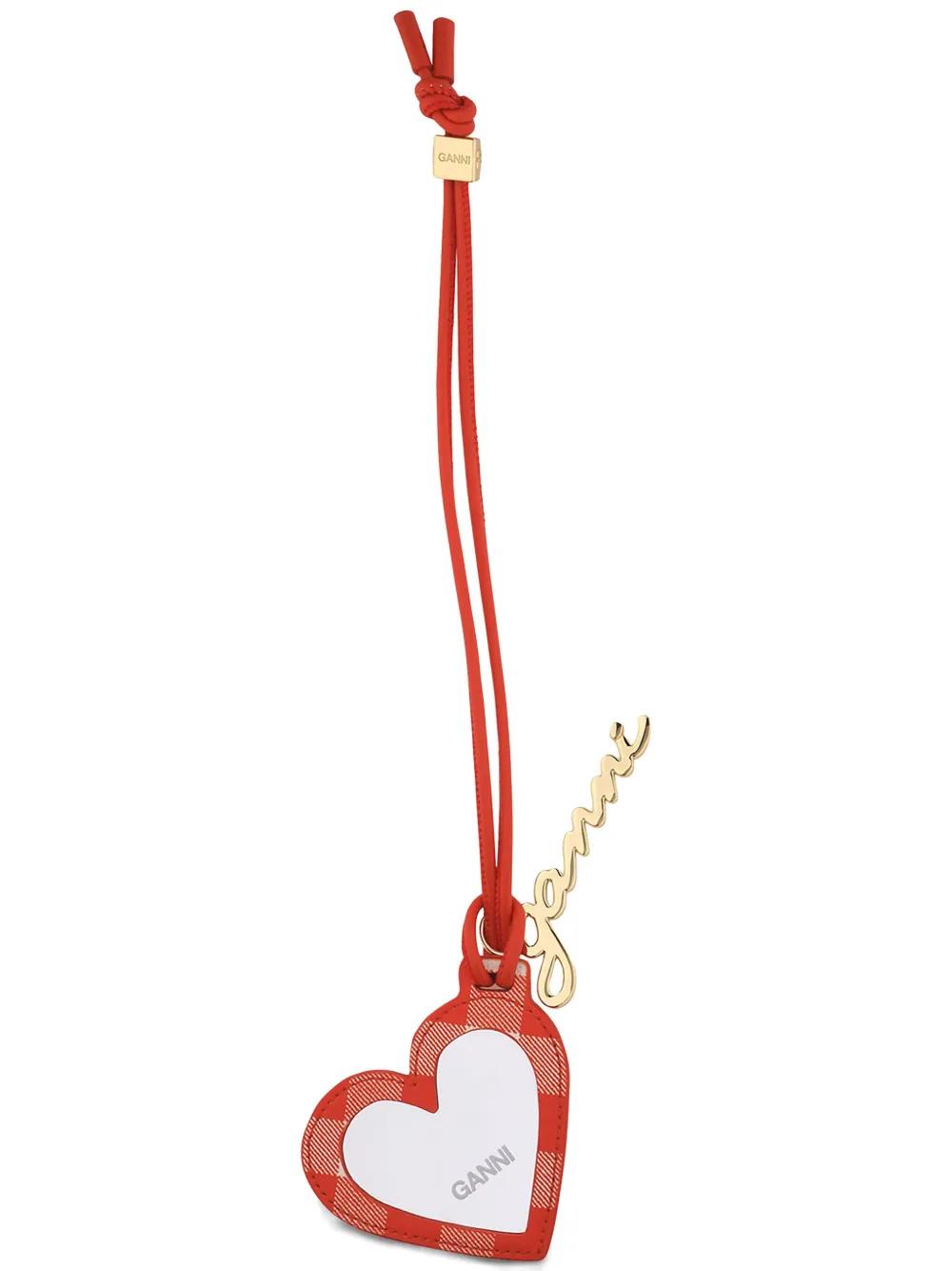 GANNI Mini Bou Heart Mirror Keychain
