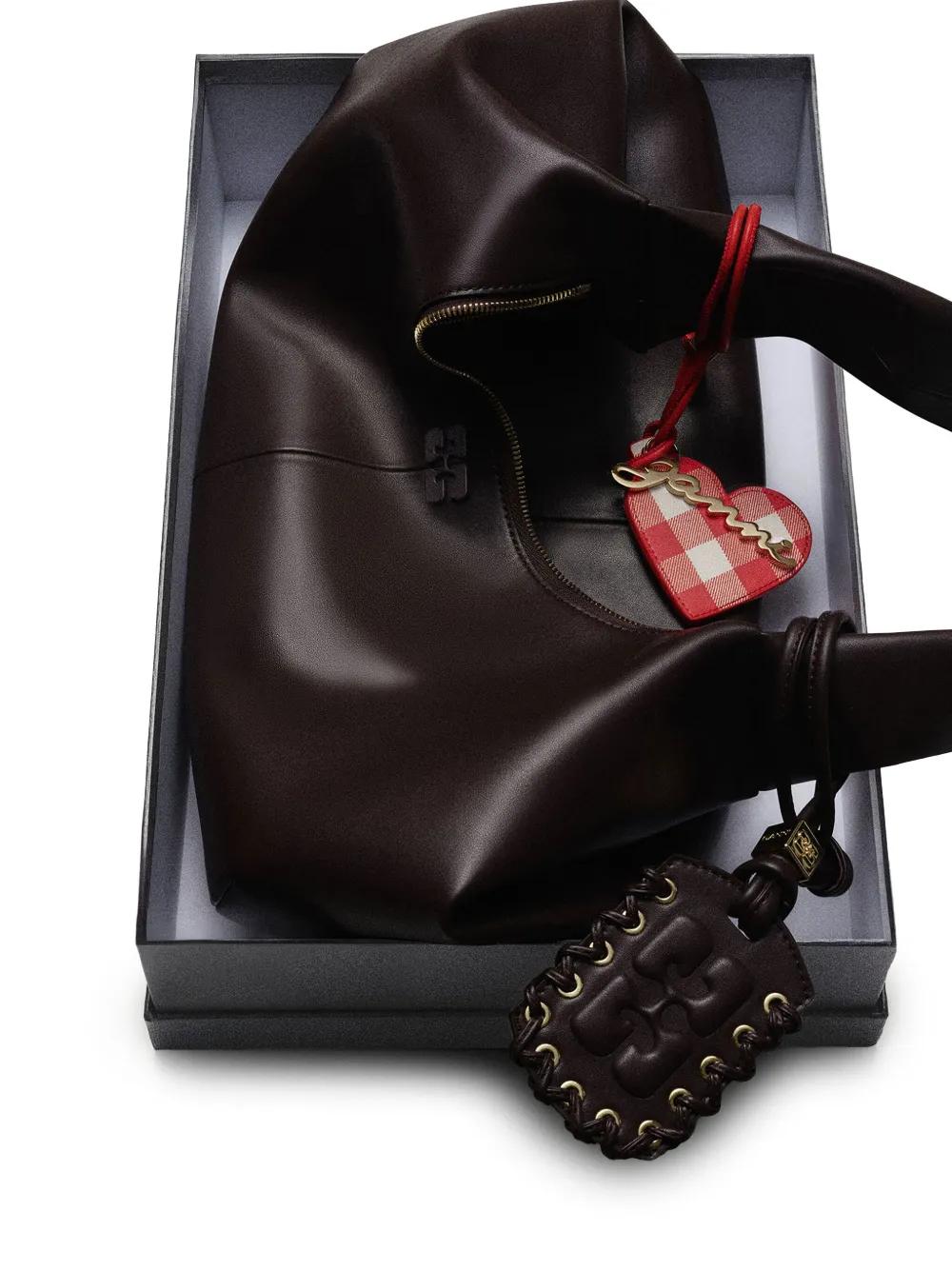 GANNI Mini Bou Heart Mirror Keychain